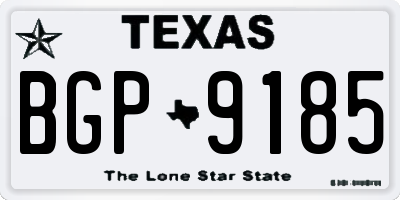 TX license plate BGP9185
