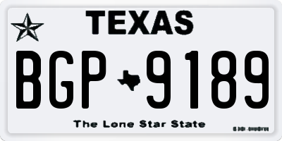 TX license plate BGP9189