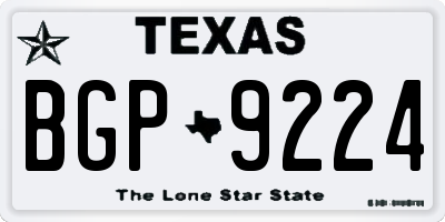 TX license plate BGP9224