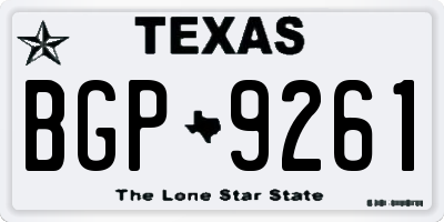 TX license plate BGP9261