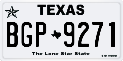TX license plate BGP9271
