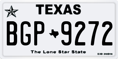 TX license plate BGP9272