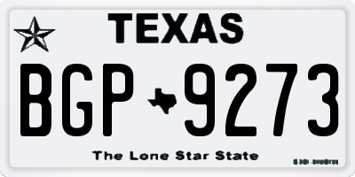 TX license plate BGP9273