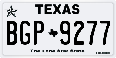 TX license plate BGP9277