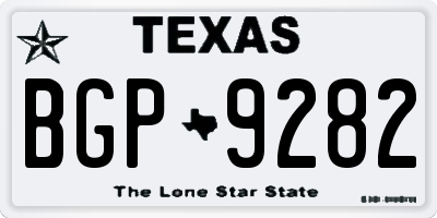 TX license plate BGP9282