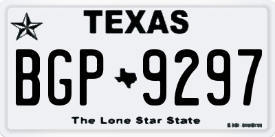 TX license plate BGP9297