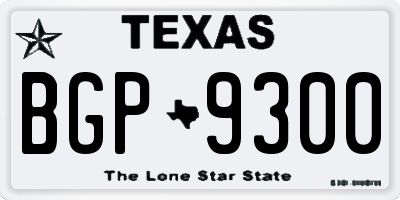 TX license plate BGP9300