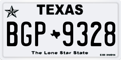 TX license plate BGP9328