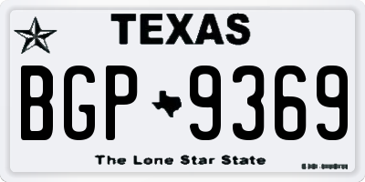 TX license plate BGP9369