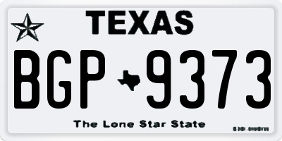 TX license plate BGP9373