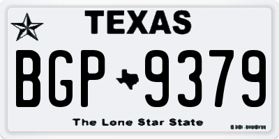 TX license plate BGP9379