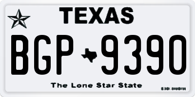 TX license plate BGP9390