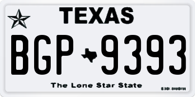 TX license plate BGP9393