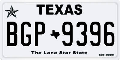 TX license plate BGP9396