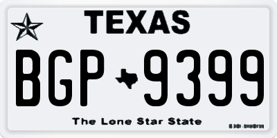 TX license plate BGP9399