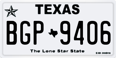 TX license plate BGP9406