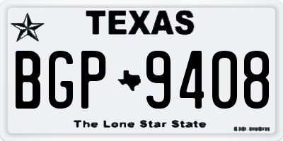 TX license plate BGP9408