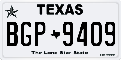 TX license plate BGP9409