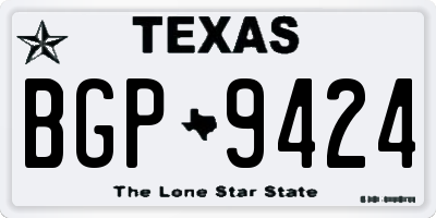 TX license plate BGP9424