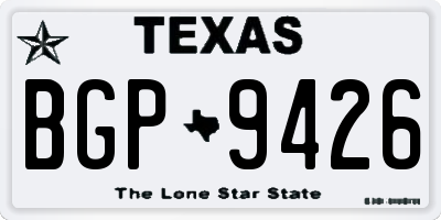 TX license plate BGP9426