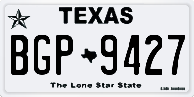 TX license plate BGP9427