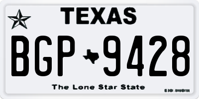 TX license plate BGP9428