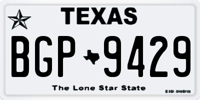 TX license plate BGP9429