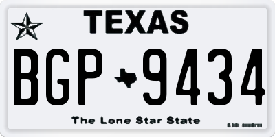 TX license plate BGP9434
