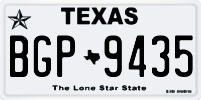 TX license plate BGP9435