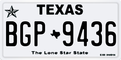TX license plate BGP9436