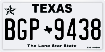 TX license plate BGP9438