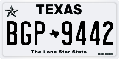 TX license plate BGP9442