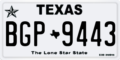 TX license plate BGP9443
