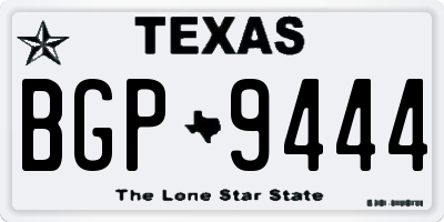 TX license plate BGP9444