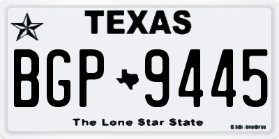 TX license plate BGP9445
