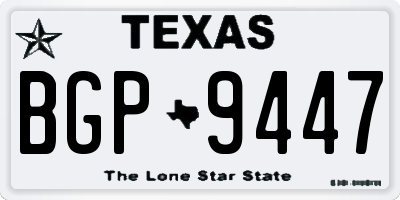 TX license plate BGP9447