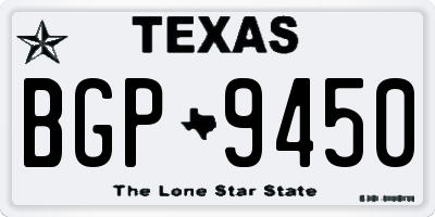 TX license plate BGP9450