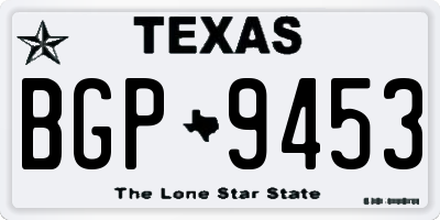 TX license plate BGP9453