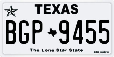 TX license plate BGP9455