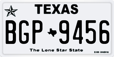 TX license plate BGP9456