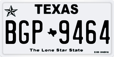 TX license plate BGP9464