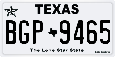TX license plate BGP9465