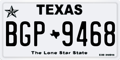 TX license plate BGP9468