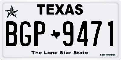TX license plate BGP9471