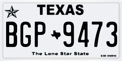 TX license plate BGP9473