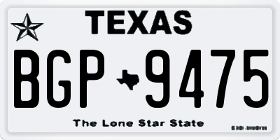 TX license plate BGP9475
