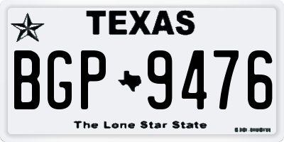 TX license plate BGP9476