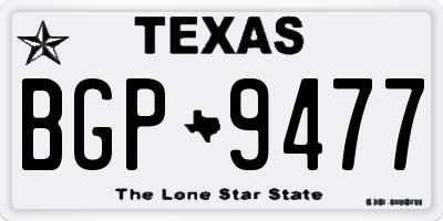 TX license plate BGP9477