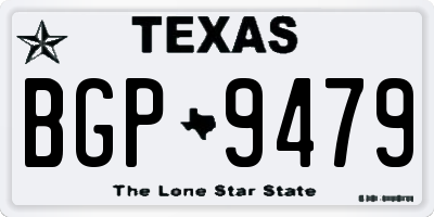 TX license plate BGP9479