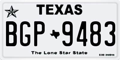 TX license plate BGP9483